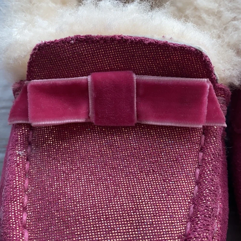 Like new! UGG Size 3 pink slip on shoes, rubber flexible sole, OUTSIDE or INSIDE